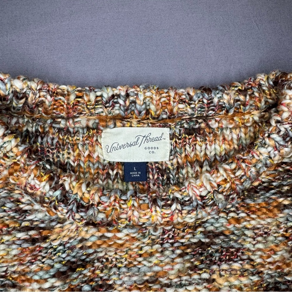 Universal Thread size large multi color knit wool blend long sleeve sweater - Picture 3 of 6